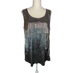 Sami + Jo Women's Tank Top, Size 2X, Silver